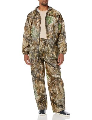 Mens Ultra-Lite2 Waterproof Breathable Rain Suit w/Hood,X-Large,Realtree Edge