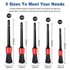 5PCS CAR DETAILING BRUSH DETAIL FOR CLEANING WHEELS ENGINE AIR VENTS INTERIOR