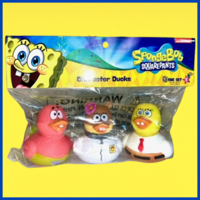 Nickelodeon SpongeBob SquarePants Rubber Ducks SpongeBob Patrick Sandy Toy 3 ct.