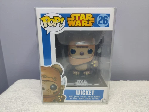 Funko Pop Star Wars Wicket #26 w/Pop Protector
