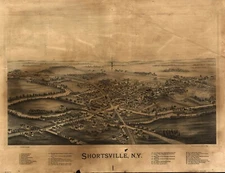 18" x 24" 1892 map of Shortsville, New York Shortsville, N.Y.