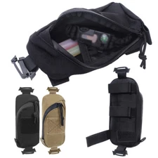 Nylon Tactical Molle EDC Bag Cell Phone Pouch Strap Hang Pack Durable Outdoor