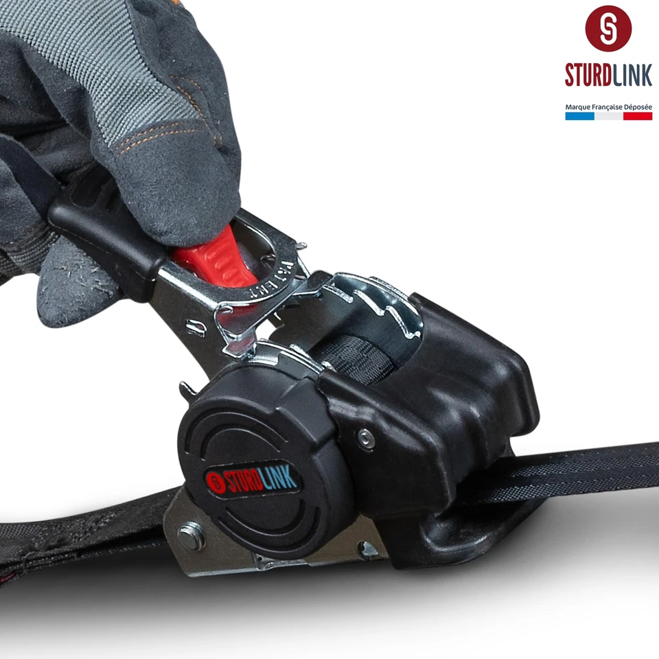 Automatik Spanngurt 3m 25mm mit Verschluss S Haken 300kg/600kg | Set von 4 Sp... - Bild 4 von 4