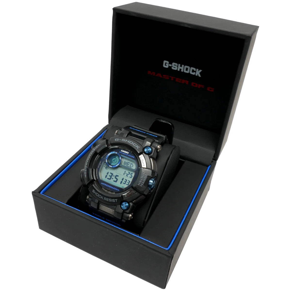 G-Shock Frogman Master Of G GWF-D1000B-1JF Casio Tough Solar Black Blue