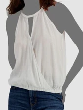 $49 Inc International Concepts Women's White Halter Sleeveless Top Size XXL