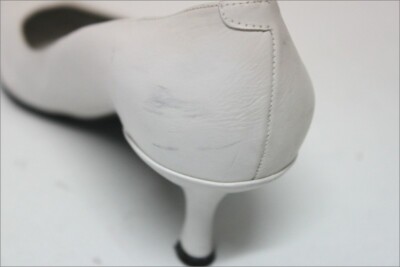 Escarpins FREE LANCE Tout Cuir Blanc - Talon 6 Cm Pointu | Taille 37.5
