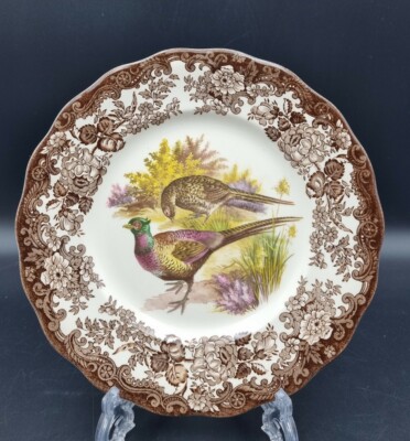  Royal Worcester Palissy Spiel Serie Wellenrand 22 cm Beilagenteller