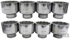 8pc 34 Drive Add On Socket Set 12 Point Chrome Plated 2-116 To 2-12