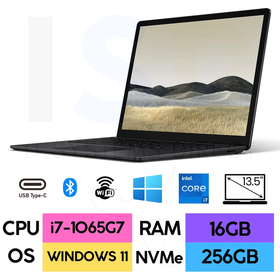 Microsoft Surface Laptop 3 13.5" FHD Intel i7 1065G Windows 11 16GB 256GB NVMe C - Image 2 of 4