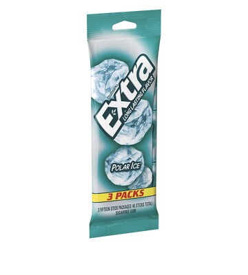 Extra Polar Ice Sugar Free Gum 3 Pack