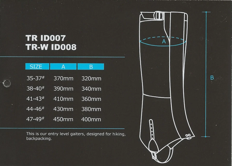 Polainas impermeables de nailon para esquí nieve senderismo nieve cristal negro nuevas - para mujer Foto 2 de 4