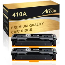 2 Pack Toner Compatible With HP 410A CF410A LaserJet MFP M477FNW M452DW M477FDW