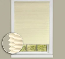 home basics 59 inch x 64 inch cellular shade v090305 tan