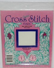 ZWEIGART 15X18" Counted Cross Stitch 14 Count WHITE Aida Fabric Item 815 NIP