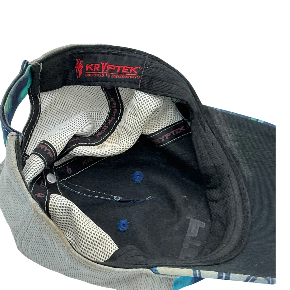 Kryptek Blue Camo MESH Gray Back Tactical Shooting Hunting Hat Cap Strapback - Image 4 of 4
