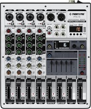 Mixer Audio Professionale, Phenyx Pro Sound Console con Interfaccia Audio USB, 4-C...