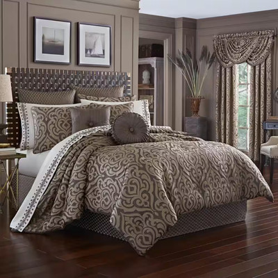 Antonia Mink 4-Piece. Mink Polyester California King Comforter Set 96 X 110 In.