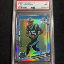 JONATHAN MINGO RC 2023 PANINI DONRUSS OPTIC HOLO #215 ROOKIE PSA 9 🔥