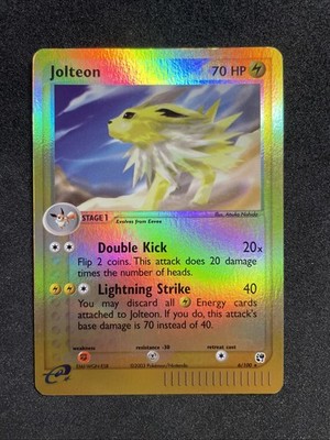 Jolteon Sandstorm 6/100 **LP** Reverse Holo Pokemon E-Reader 2003 Vintage