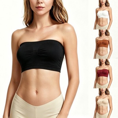 Damen Sommer Bluse Trägerlos Tank Top Trägerlos Stil Frauen Kleidung