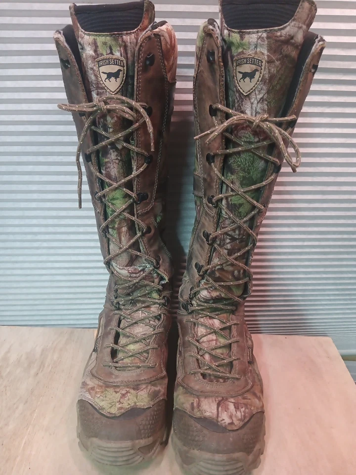Irish Setter Real Tree Snake Boots Hunting Camo Waterproof Tall Mens 10.5 - Image 2 of 4