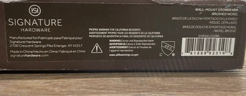 Signature Hardware SHRSA123ZBN 12" Rain Shower Arm and Flange - Brushed Nickel - Picture 1 of 3