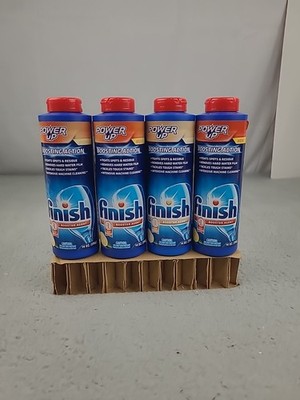 4x Sealed Finish Power up Lemon Dishwasher Booster Agent Powder  14 Oz 