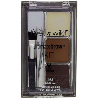 2 Pack Wet n Wild Ultimate Brow Kit, Ash Brown 963, 0.09 oz