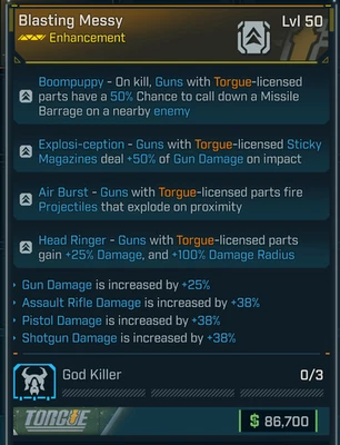 Borderlands 4 OP⭐MODDED ⭐TORGUE GUN DAMAGE ENHANCEMENT⭐LEVEL 50