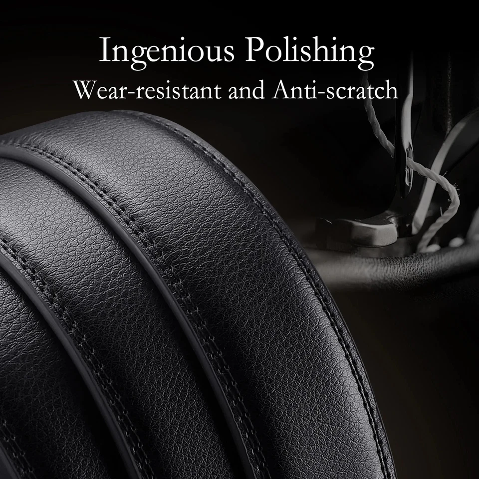 Cinturones de hombre, cinturón de cuero para hombre cinturón de vestir informal vintage cinturón negro Foto 4 de 4