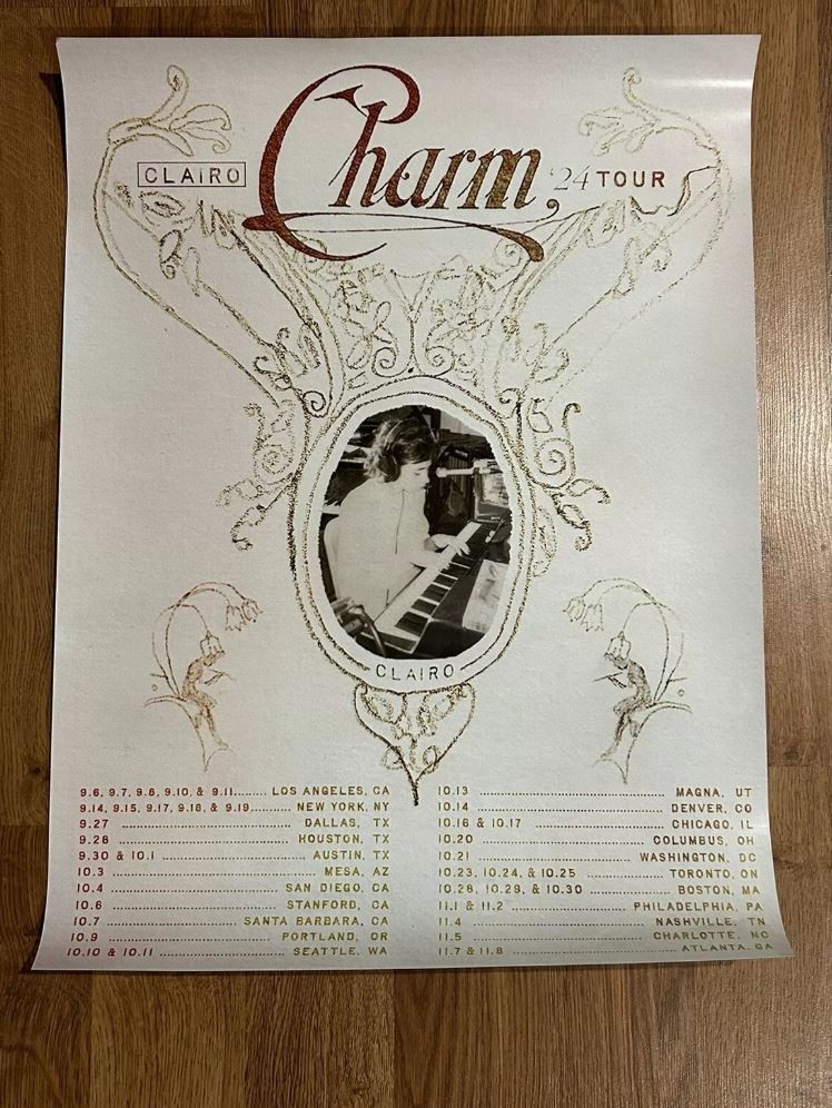 Clairo 2024 Charm Tour Poster | eBay