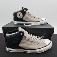 Converse CTAS High Street Mid Top Sneakers Mens Sz 9 Papyrus/Black A14294C New