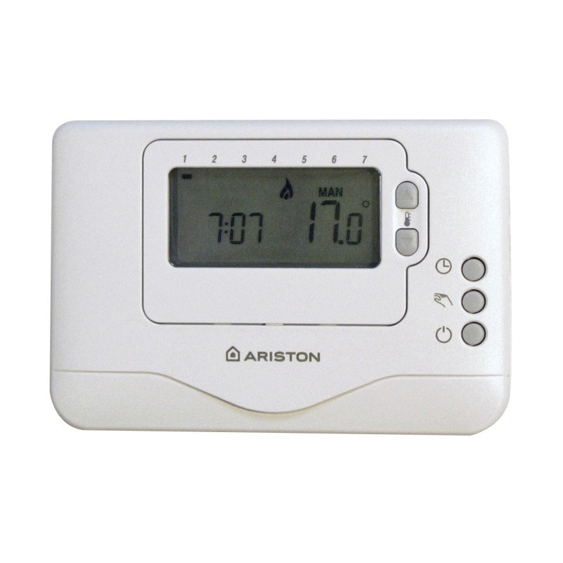 Thermostat ARISTON Gal Evo programmable et filaire blanc 3318590