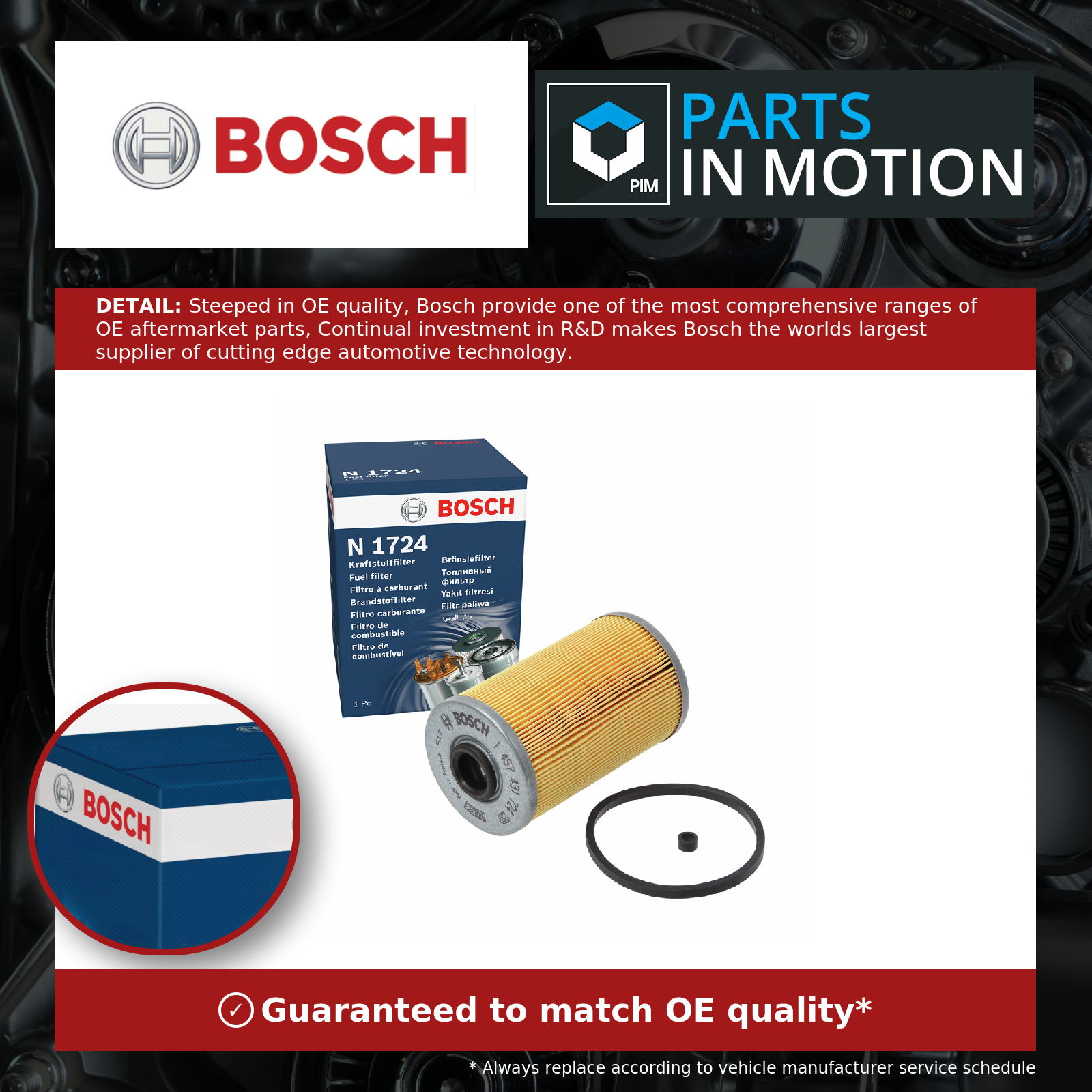 Bosch Fuel-Filter Element 1 457 431 724 for Master III Chassis Cab 10- - Image 9