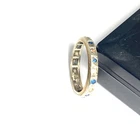 Vintage 9ct Gold Stamped 375 Stone set Band Eternity ring size K E272