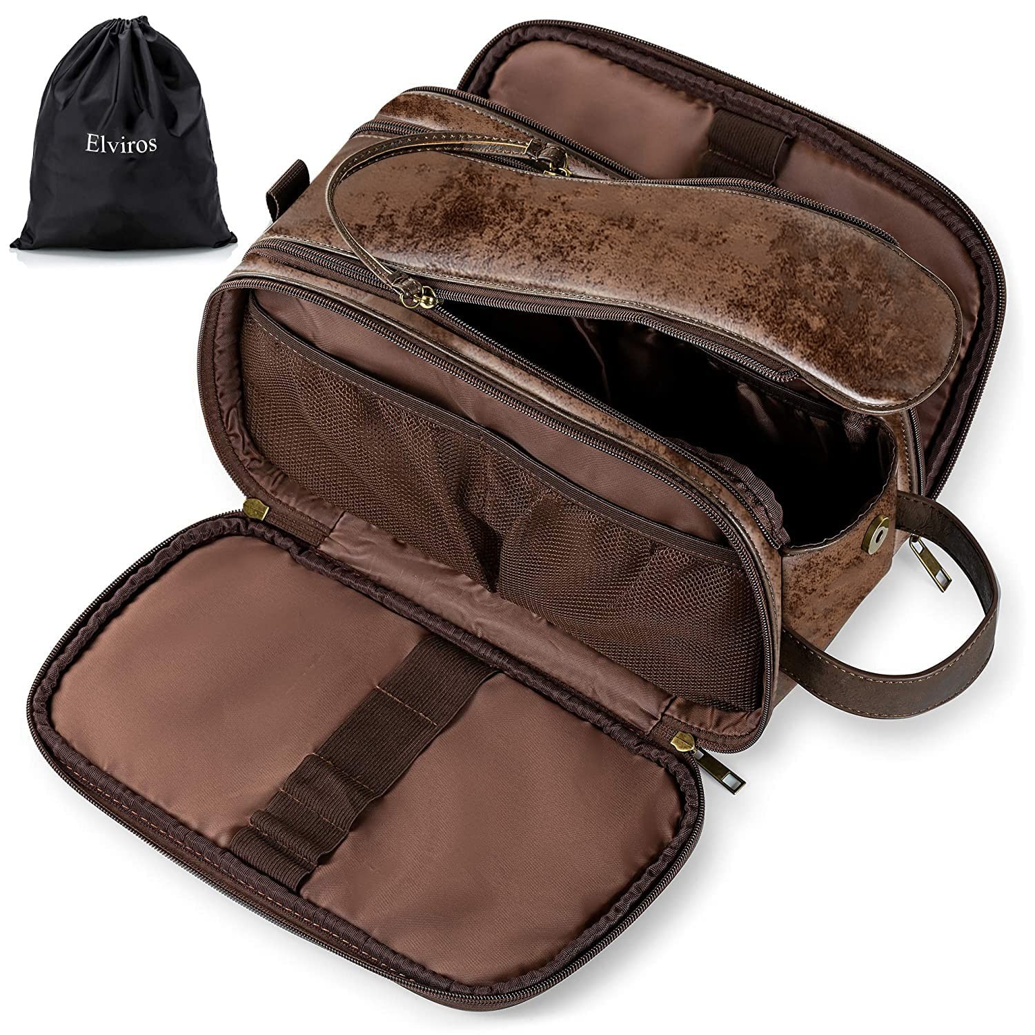 Men's Large Water-resistant Travel Toiletry Bag for Shaving & Bathroom Essentials-image