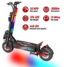Peak 10000W Dual Motors Electric Scooter 13" Off-Road Tires 60V/45Ah for Adults