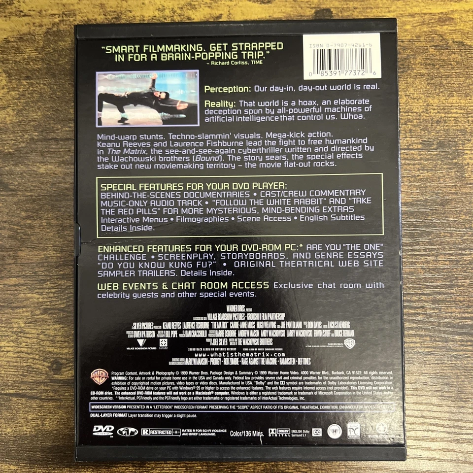 The Matrix Trilogy DVD Set 3 Movies Original Box - Image 4 of 4