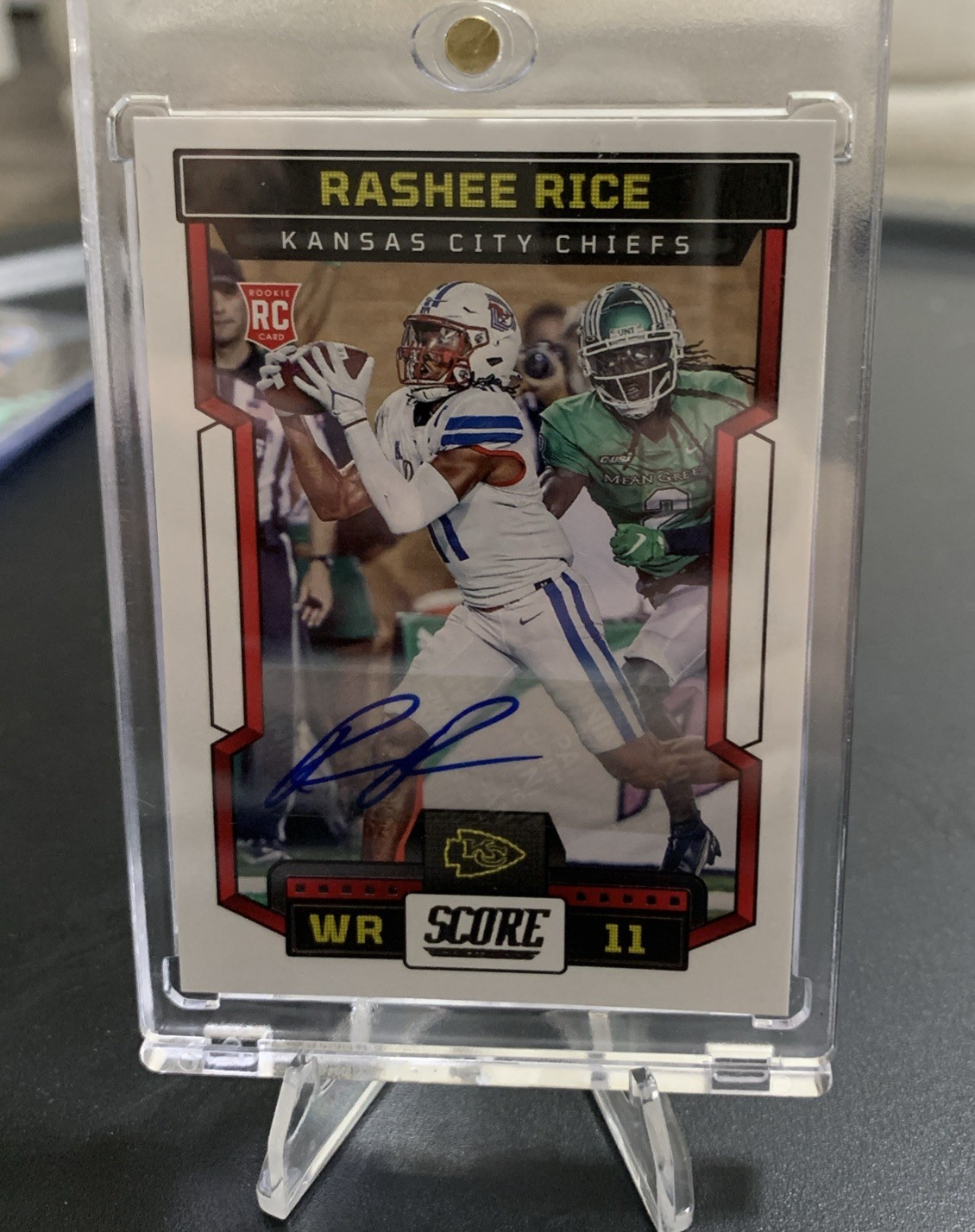 2023 Panini Score RASHEE RICE Rookie RC Auto #352 Chiefs 
