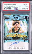 2023 Panini Court Kings Fresh Paint Keyonte George #FP-KGU Violet /49 PSA 9 RC