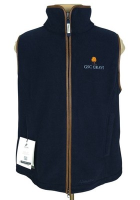 Schoffel Lyndon Womens Navy Zipped Fleece Country Gilet Vest Size UK 22 (4XL)