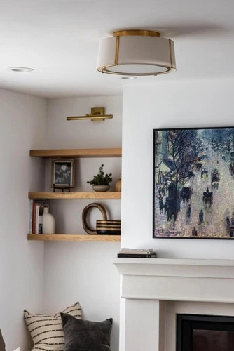 Crystorama Lighting Group FUL-905 Fulton 3 Light 18"W Semi-Flush - Gold - Picture 5 of 10