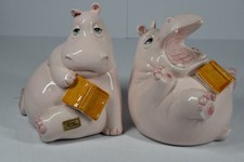 Vintage Fitz and Floyd Pink Hippo Hippocracy ...
