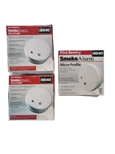 Kidde Fire Smoke Alarm Detector Micro Profile i9040 Ionization 21026056 3-Pack