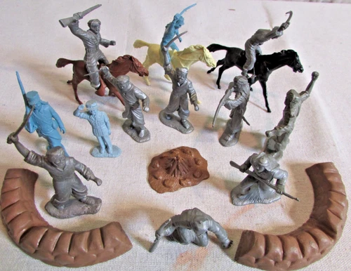 1960's Marx playset Captain Gallant Forigan Legion solders Arabs Horses acc.