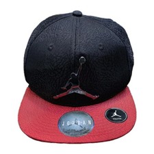 Nike Air Jordan Jumpman Elephant Print Snapback Black Red Youth Hat Cap