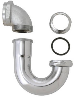 Slip Joint With Cast Elbow,Chrome-Plated Brass,17-Ga.,1.5-In. OD Tube -219-204