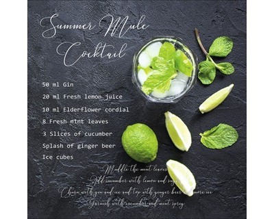Glasbild Summer Mule Cocktail GLA1965 20x20 cm