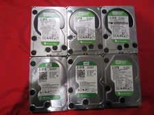 Lot of 6pcs Western Digital 2.0TB WD20EARS/EZRX/EADS 32MB/64MB SataIII 6Gb/s HDD