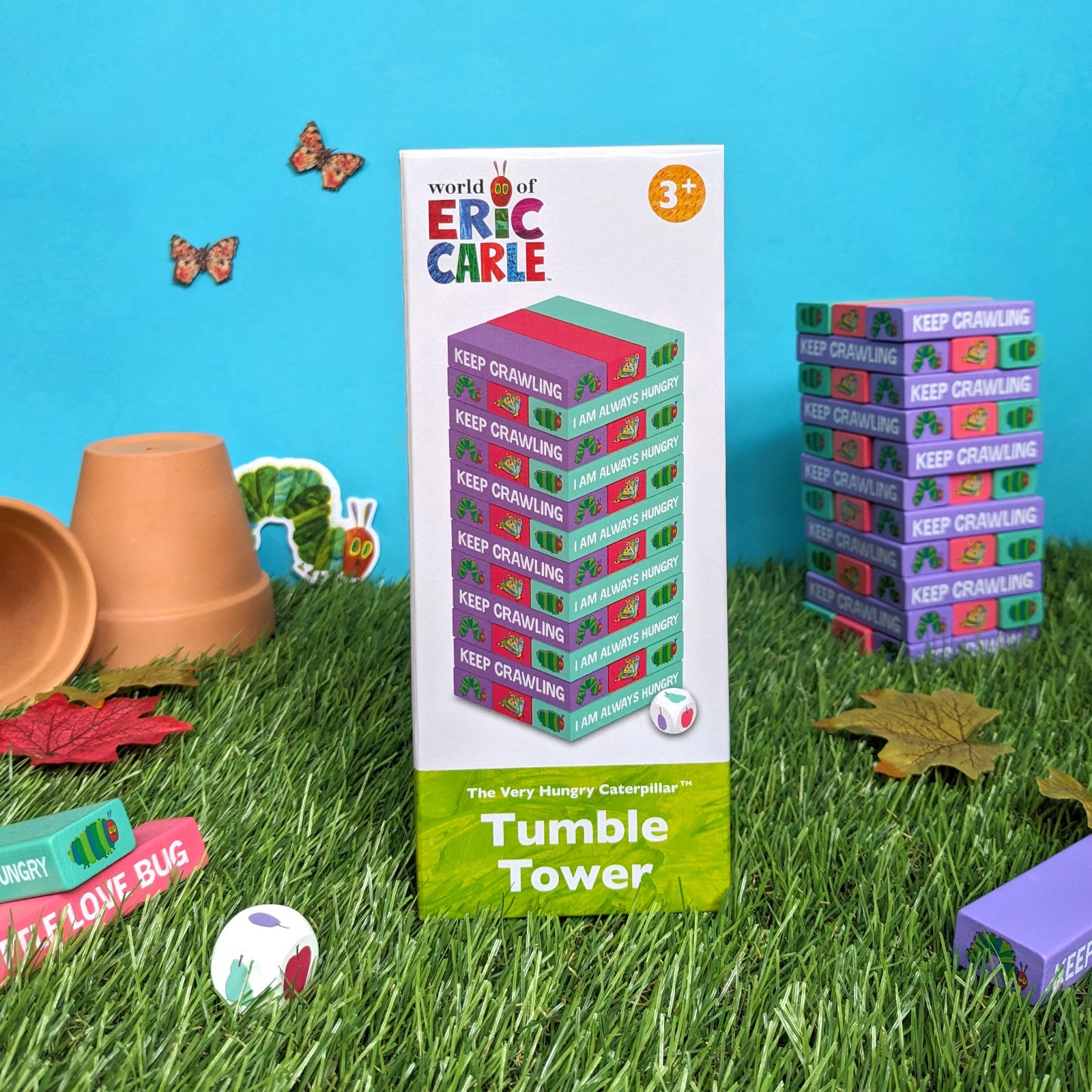 The Very Hungry Caterpillar Tumble Tower Game Wooden Stacking Blocks